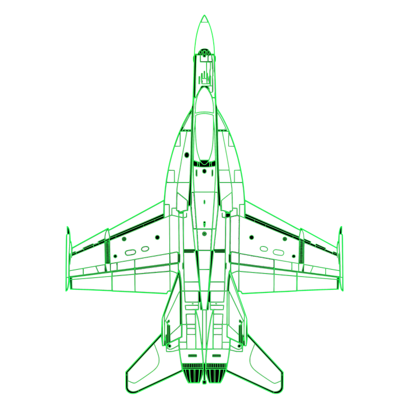 F-18 Wireframe